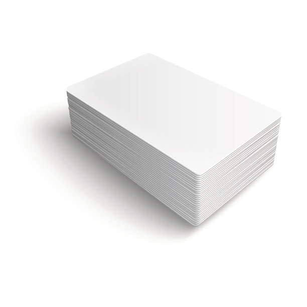一叠空白名片。图片下载