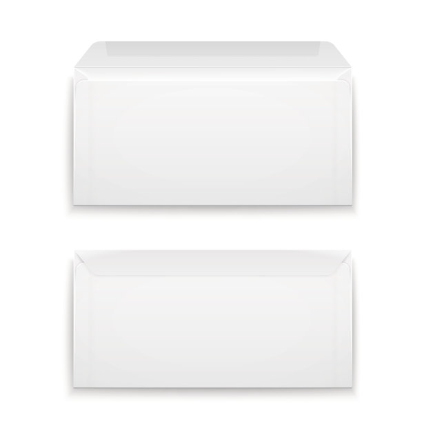 白色背景的空白信封。图片下载