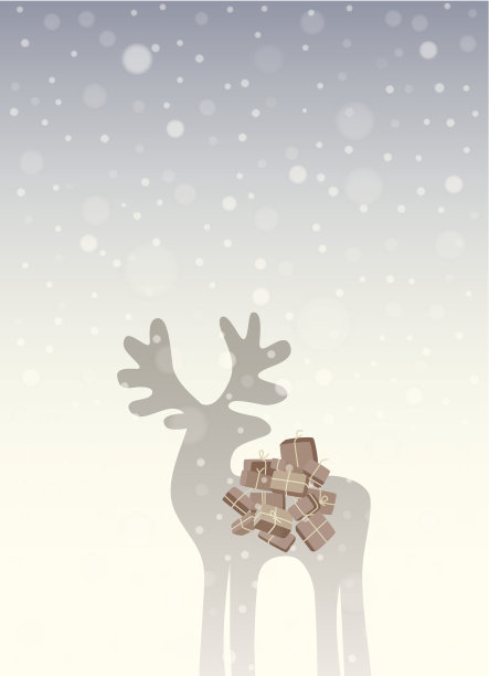 银色圣诞鹿图片下载