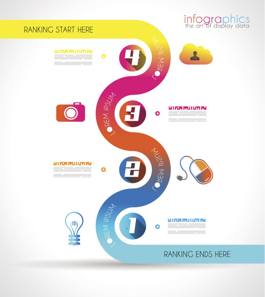 信息图表设计模板与现代扁平风格图片下载