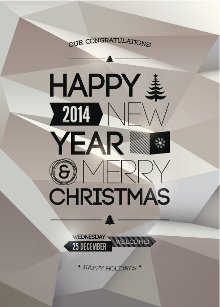 圣诞快乐，新年快乐。矢量插图。每股收益10图片下载