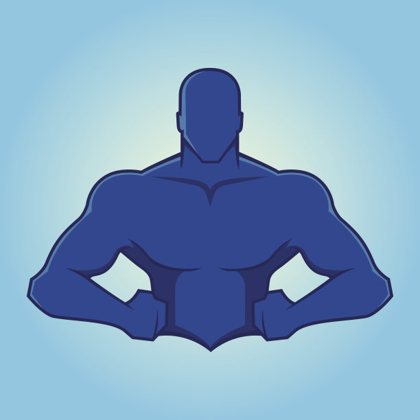 肌肉男人的轮廓图片下载