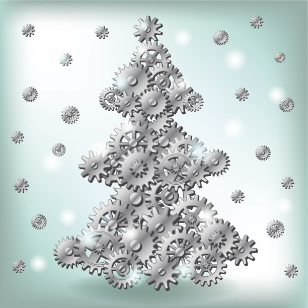 机械的圣诞树图片下载