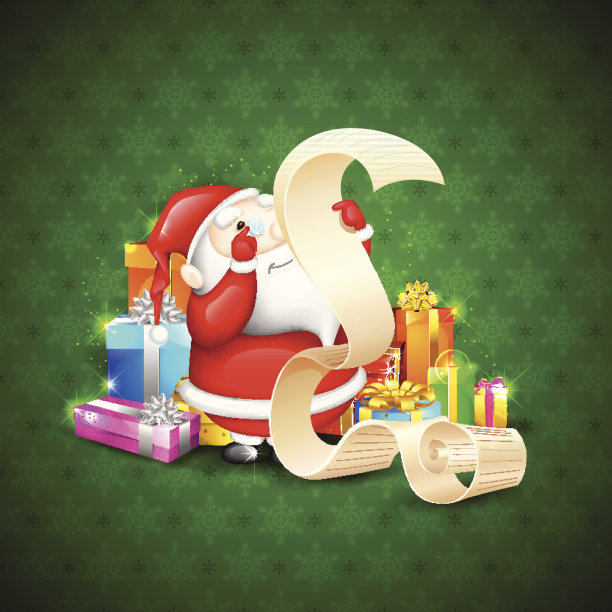 圣诞老人带圣诞礼物图片下载