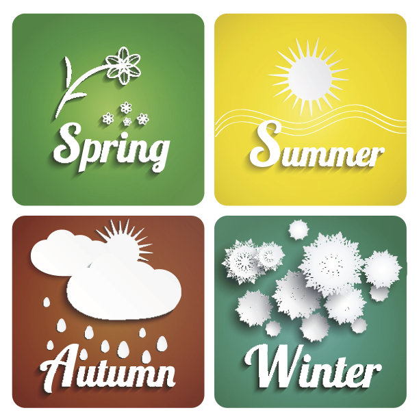 季节的平面设计图片下载