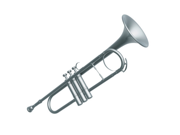 银色小号图片下载