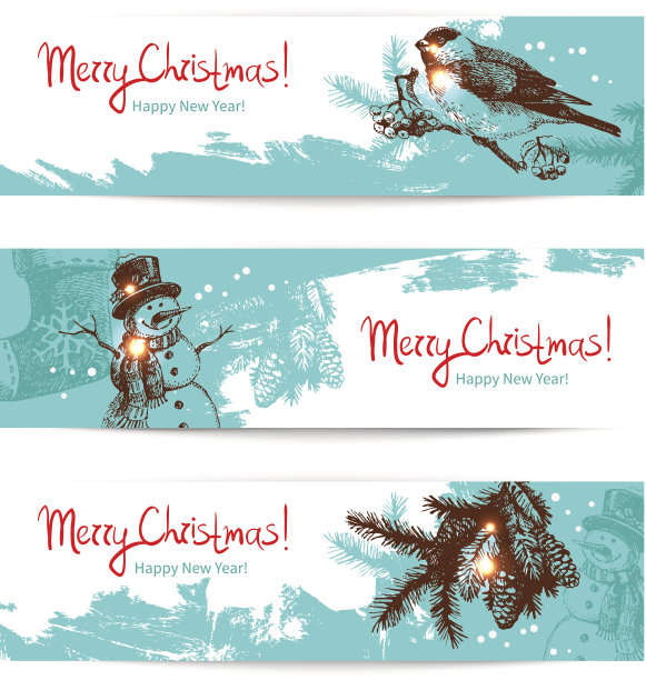 一套圣诞横幅图片下载
