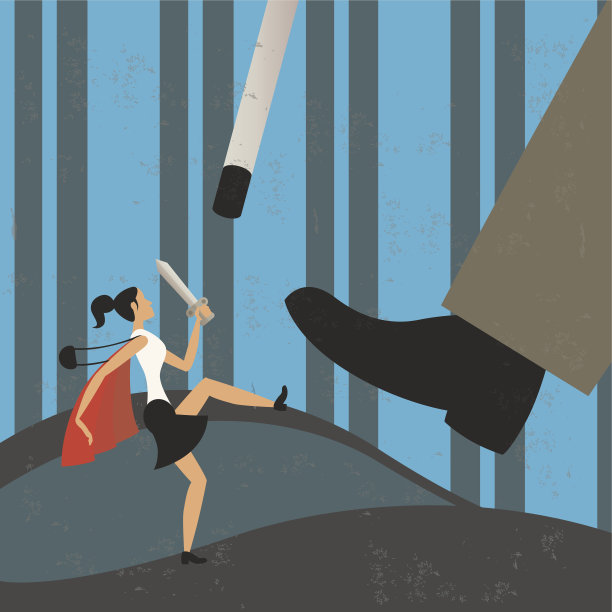 女商人对抗巨人图片下载