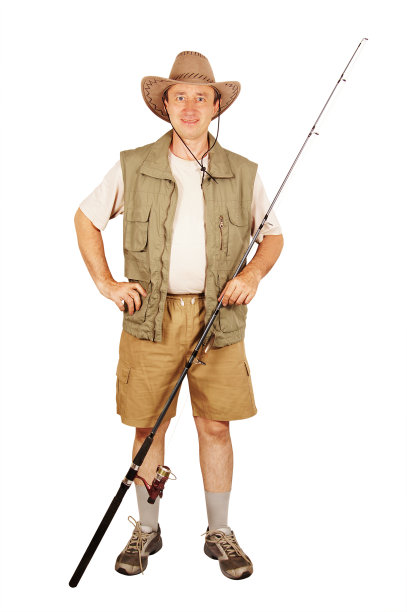 拿钓竿的渔夫图片下载