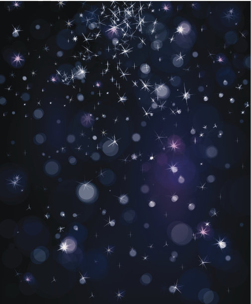 带灯光和星星的矢量天空背景素材图片