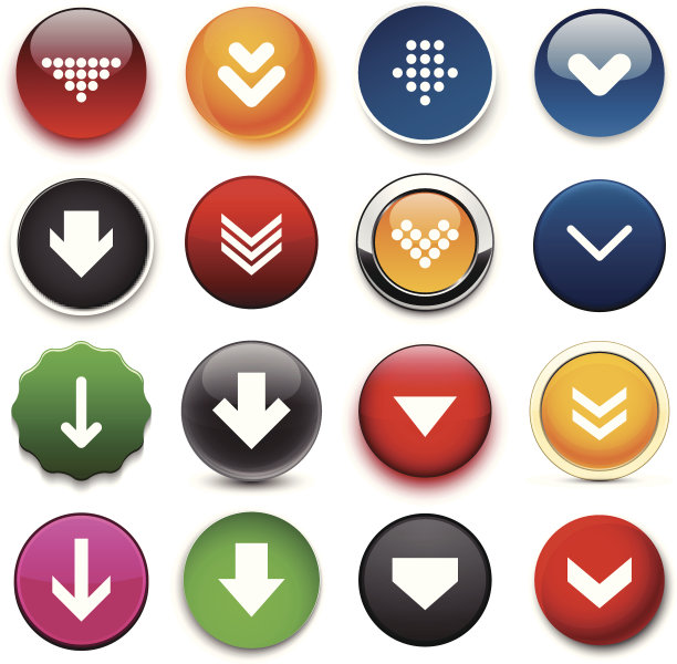 圆形的颜色下载图标。图片下载