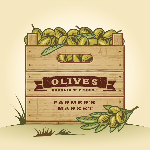 复古橄榄箱图片下载