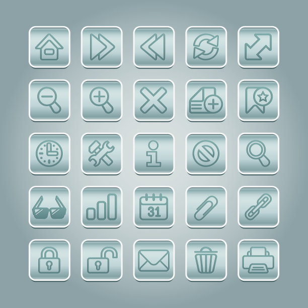 金属网页图标集图片下载