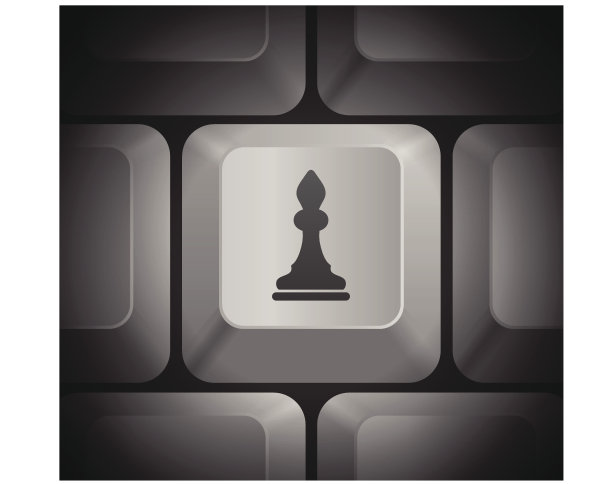 象棋主教图标上的电脑键盘图片下载