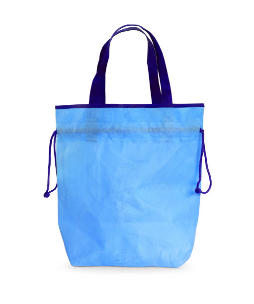 蓝色袋子在白色孤立的背景图片下载