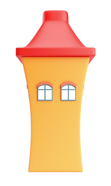 房子孤立在白色背景上图片下载