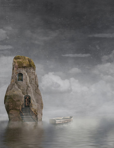 岩石附近的船图片下载