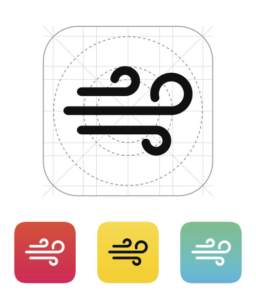 沙尘暴天气图标。图片下载