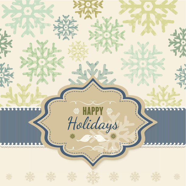 华丽的圣诞模板卡片图片下载