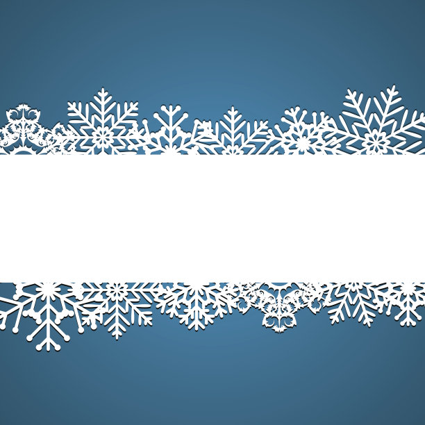圣诞节雪花背景矢量插画素材图片