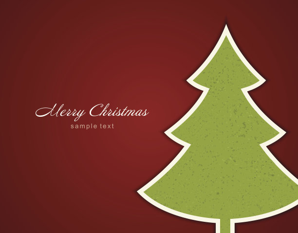 圣诞树从纸矢量背景图片下载
