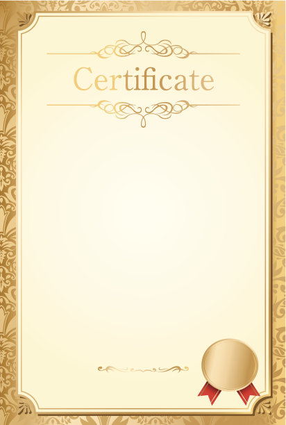 retro frame证书模板向量图片下载