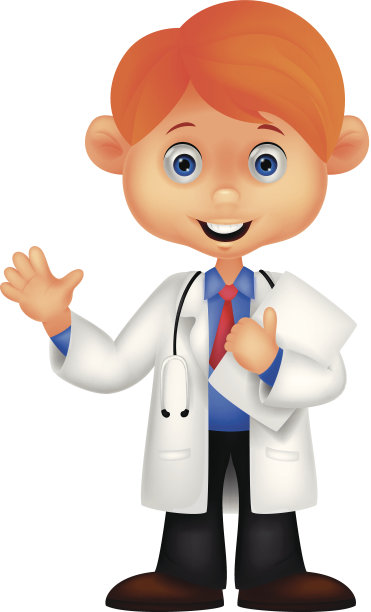 可爱的小男医生卡通挥手图片下载