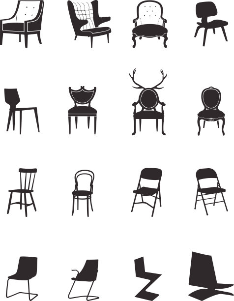 轮廓椅子套图片下载