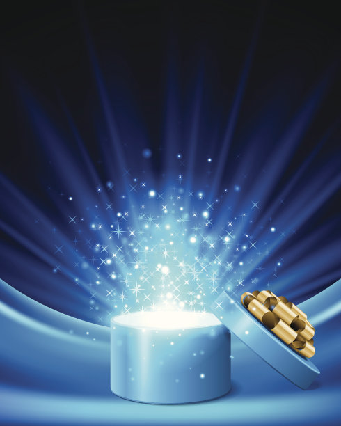 用烟花打开礼物从光图片下载