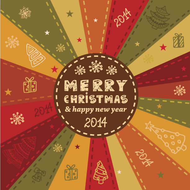 圣诞矢量贺卡图片下载