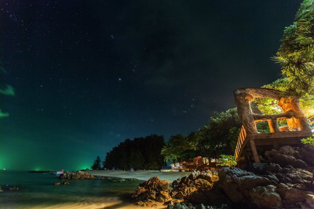 泰国里皮岛的夜晚图片下载