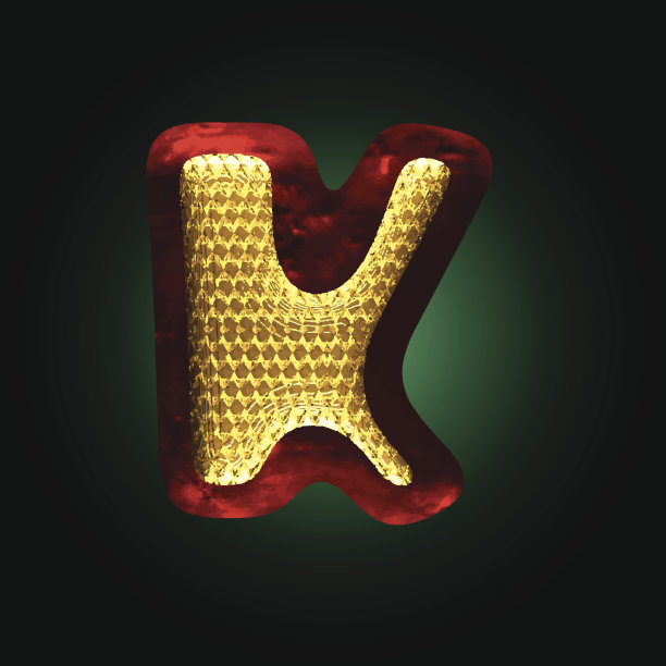 矢量天鹅绒字母与黄金图片下载