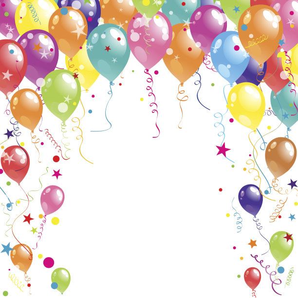 彩色美丽的派对气球图片下载