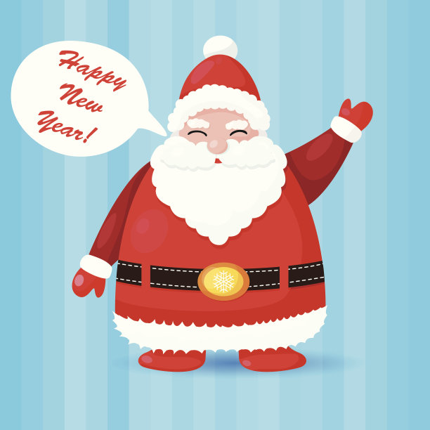 有趣和可爱的圣诞贺卡与圣诞老人图片下载