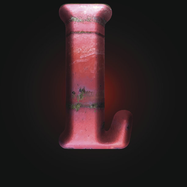 向量旧金属字母图片下载