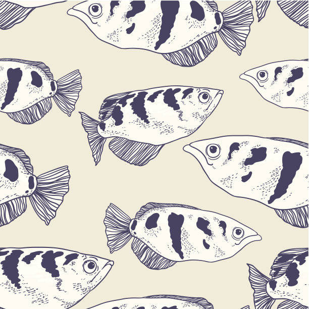 无缝背景与鱼图片下载
