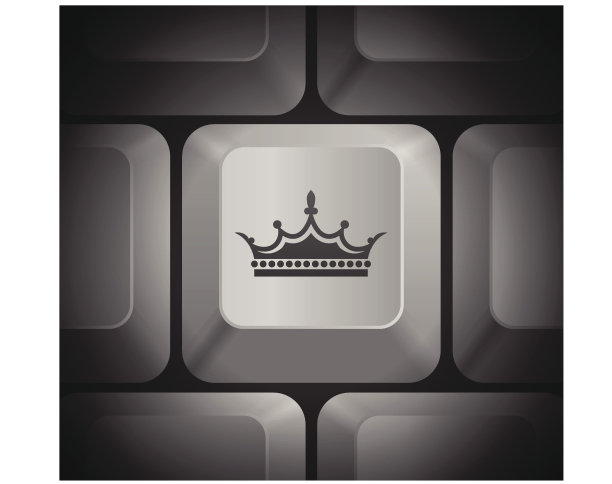 电脑键盘上的皇冠图标图片下载