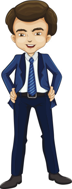 带着条纹领带的微笑商人图片下载