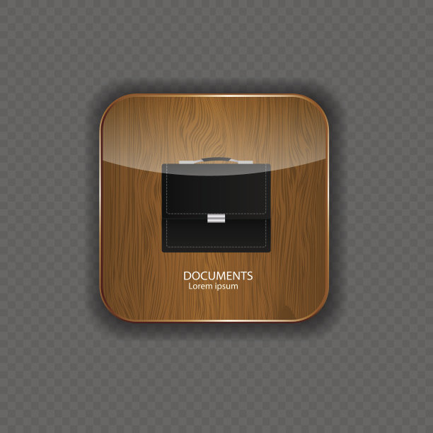 文档木材应用程序图标矢量插图图片下载