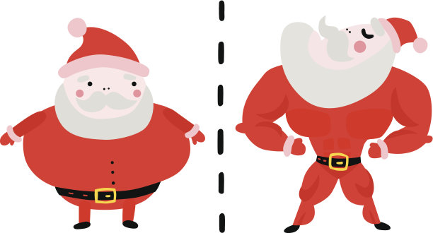 胖和健康的圣诞老人改造图片下载