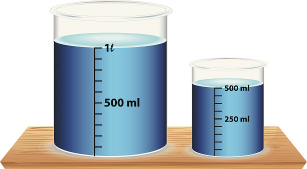 小的和大的实验室烧杯图片下载