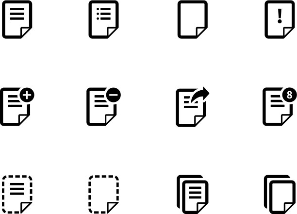 记事本文档文件和笔记图标图片下载