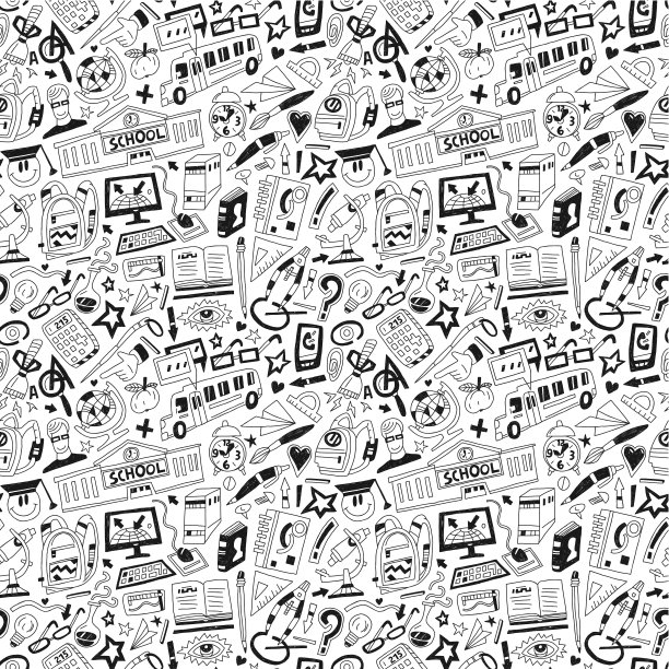 学校教育-无缝背景图片下载