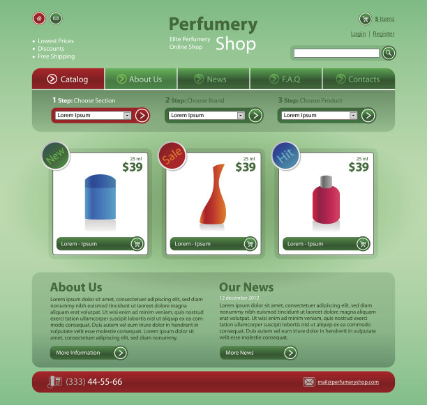 现代Web 2.0网站模板图片下载