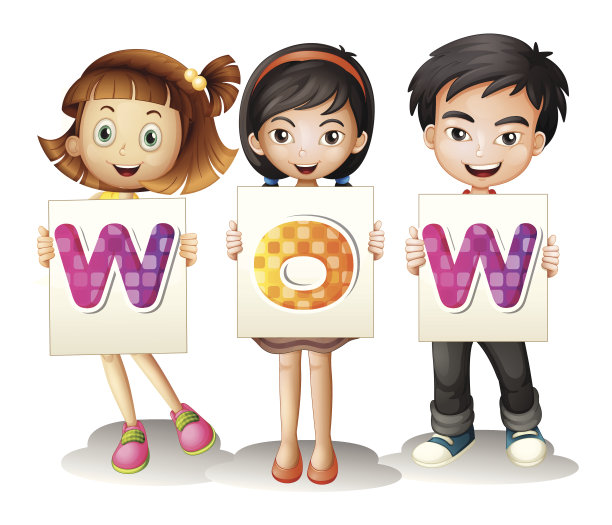 三个会写字的孩子图片下载