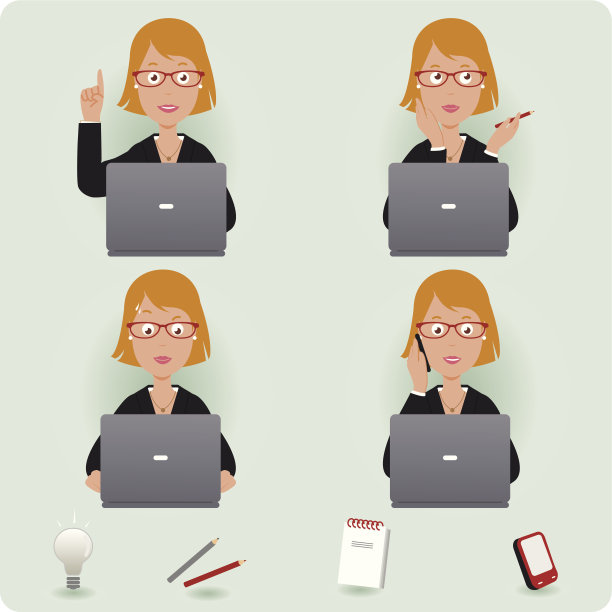 商业女性工作图片下载