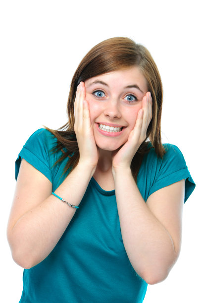 惊讶女孩的肖像图片下载