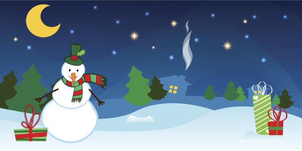 圣诞景观背景素材图片