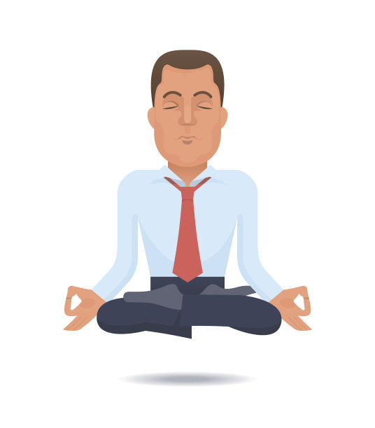 处于莲花地位的商人图片下载