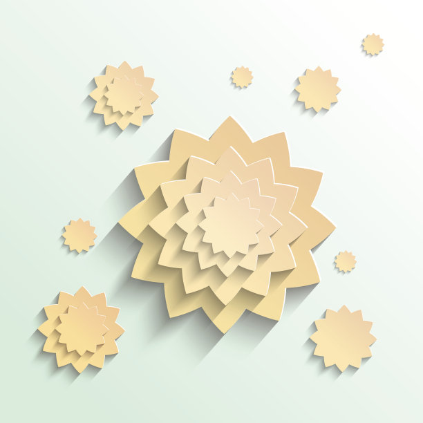 在矢量中剪出纸花图片下载